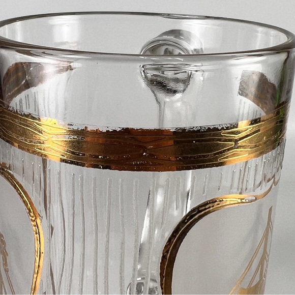 Vtg Hershey Park Carousel Horse Drinking Mug Glassware Barware Astar 22K Gold - Picture 9 of 14